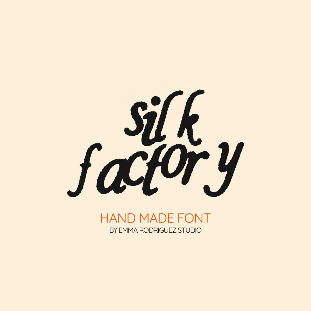 Silk Script Silk Factory Font - Fun Handwritten Script Typeface, Ink Lettering Font ...