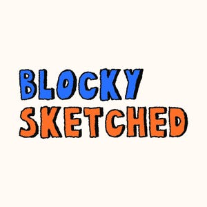 Blocky Sketched Font | Hand-Drawn, Cute Cartoon Style Typeface
