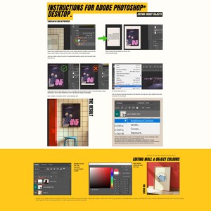 Leaning Frame Mockup, Modern Photoshop Template, Single Digital Download (DIN A Portrait) for Wall Art, Artists, Creatives image 7