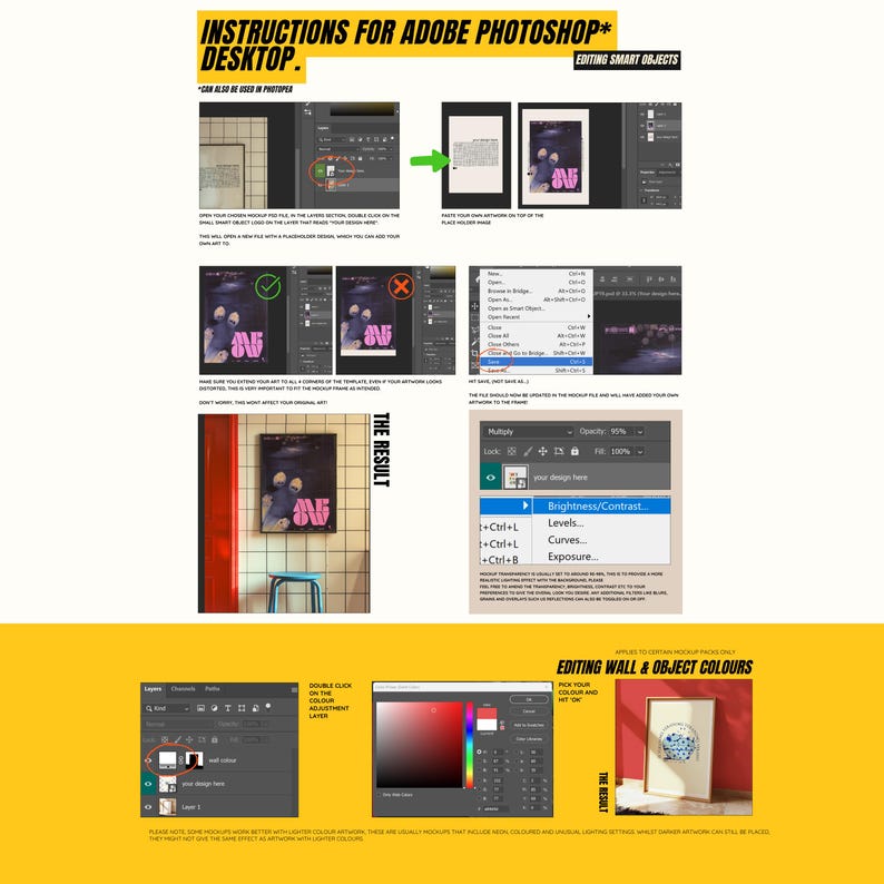 Leaning Frame Mockup, Modern Photoshop Template, Single Digital Download (DIN A Portrait) for Wall Art, Artists, Creatives image 7