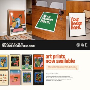30 Retro Frame Mockup Bundle: Art Deco Style, PSD Files, Template Bundle (PSD) for Wall Art Sellers, Artists, Creatives image 11