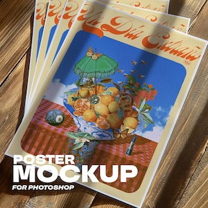 Maqueta de pila de impresión: estilo urbano moderno, DIN A (descarga PSD)