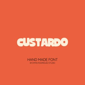 Custardoフォント - 太字でチャンキーな楽しいサンセリフ太字タイプ、デジタルダウンロード