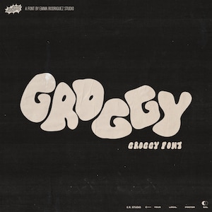 Groggy Font | Regular & Outlined Bundle | Thick Bubbly Graffiti Style