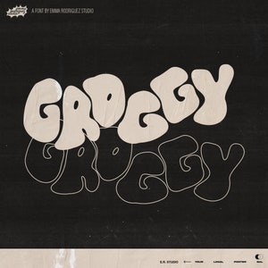 Groggy Font | Regular & Outlined Bundle | Thick Bubbly Graffiti Style