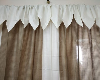 handmade  door long curtain for room , curtain for living room , bedroom white  curtain , bedding gift for someone , wedding gift