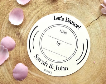 Wedding Song Request Card - Wedding Favours - Custom Favors - DJ Request Cards - Vinyl Record Card - Kraft Ivory White Card - Invite Insert