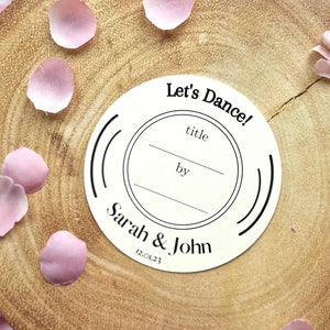 Wedding Song Request Card - Wedding Favours - Custom Favors - DJ Request Cards - Vinyl Record Card - Kraft Ivory White Card - Invite Insert