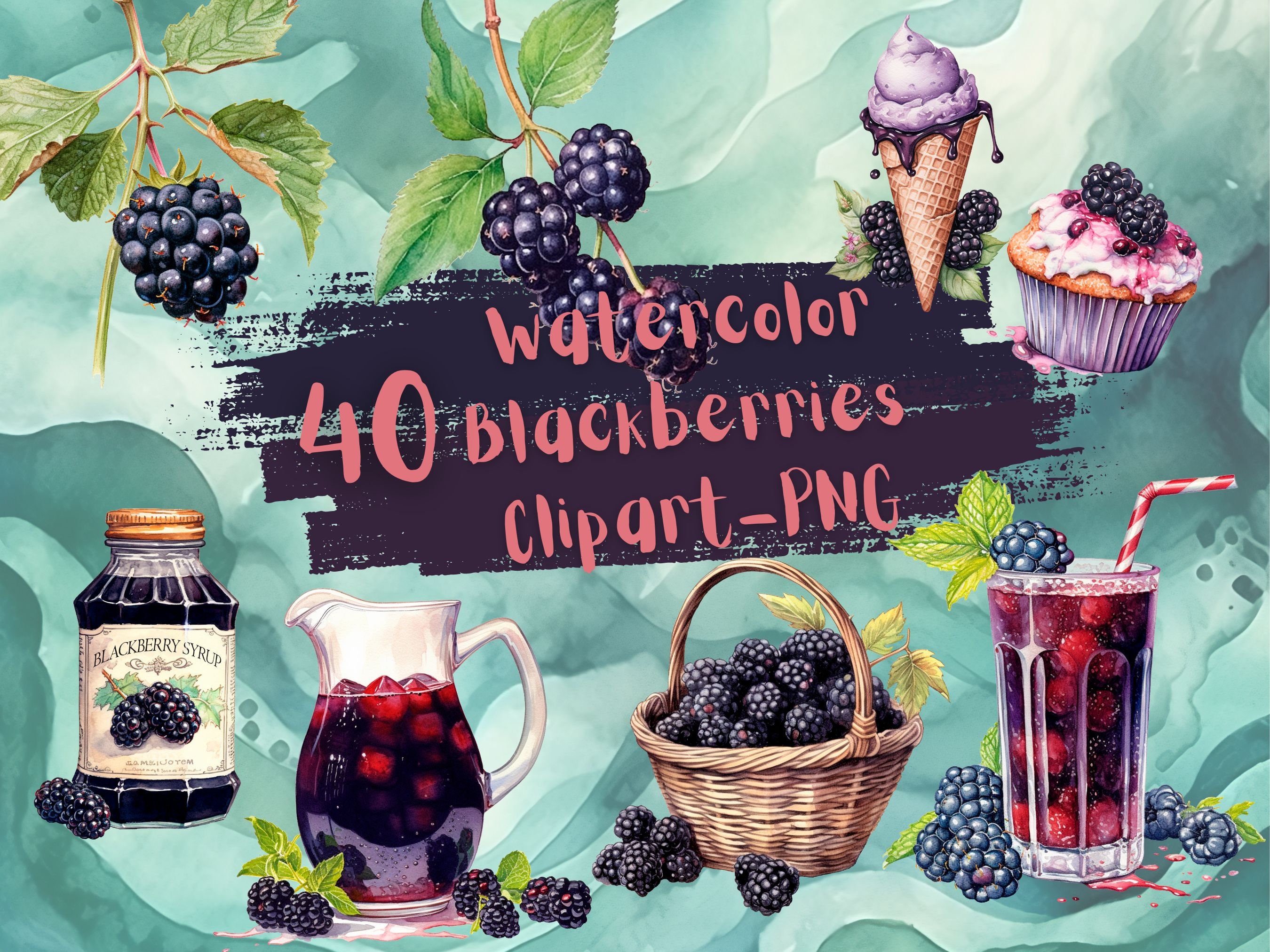 40-watercolor-blackberries-png-clipart-paper-craft-junk-journal