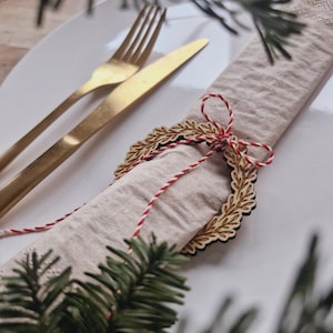 Platzkarten | Servietteanhänger | Serviettenringe, Tischdeko, Weihnachten, Geschenk, Deko, Geburtstag, Taufe, Gastgeschenk