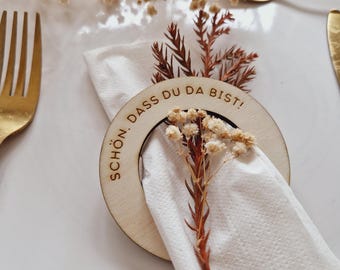 Napkin rings, table decoration, Christmas, gift, decoration, birthday, baptism, guest gift