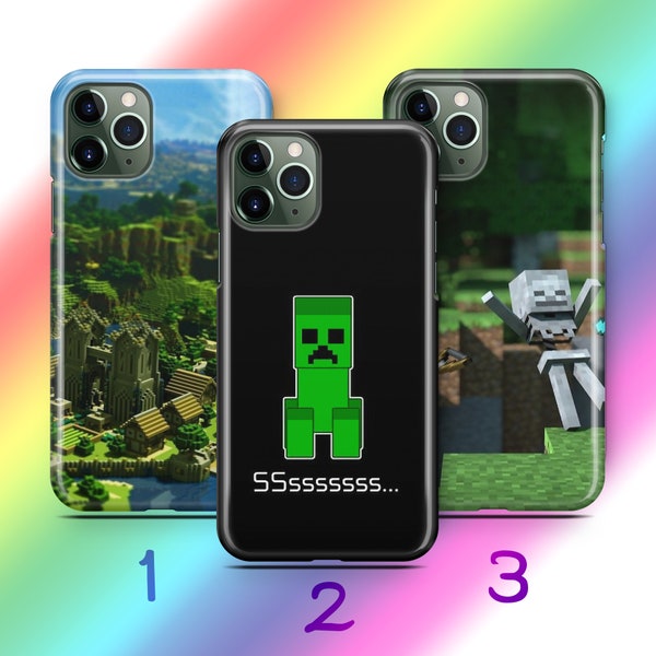 Minecraft 4 Phone Case Cover For Apple iPhone 11 12 13 14 15 PRO PLuS MiNI MAX Models Inspired By Block Build Craft Video Game Multiplayer