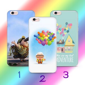 Up 2 Phone Case Cover For Apple iPhone 5 SE 2020 2022 6 7 8 X Xs XR MaX PLuS Models Disney Cartoon Balloons House Home Carl Russell