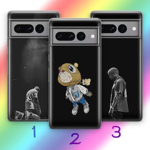 Custodia per telefono Kanye Ye West 4 per Google Pixel 6 6A 7 7A 8 8A 9 9A Pro XL Modelli Cartoon ispirato al cantante rap Rapper Hip Hop Star Mtv