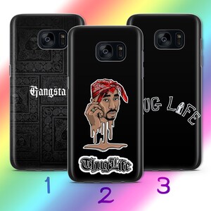 Thug Life 5 Phone Case Cover For Samsung Galaxy S5 S6 S7 S8 S9 Edge Plus LTE NEO Models Iconic Slang Text Tattoo Tattoos Gangsta Gangster