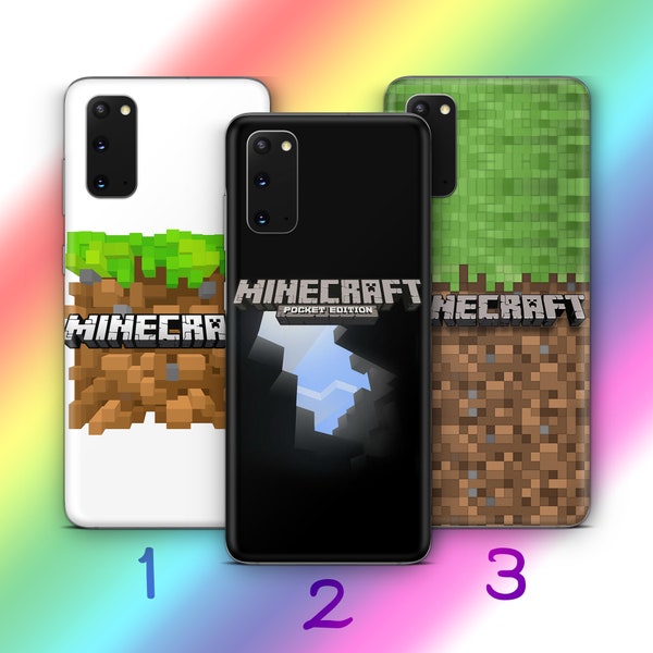 Minecraft 9 Phone Case Cover For MANY VARIOUS Samsung Galaxy Models Inspired By Block Build Craft Video Game Multiplayer