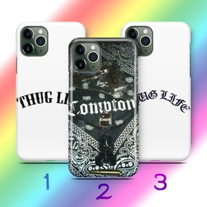 Thug Life 3 Phone Case Cover For Apple iPhone 11 12 13 14 15 16 PRO PLuS MiNI MAX Models Icon Slang Text Tattoo Tattoos Gangsta Gangster Way