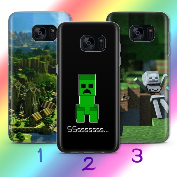 Minecraft 4 Phone Case Cover For Samsung Galaxy S5 S6 S7 S8 S9 Edge Plus LTE NEO Models Inspired By Block Build Craft Video Game Multiplayer