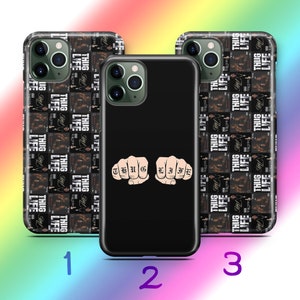 Thug Life 1 Phone Case Cover For Apple iPhone 11 12 13 14 15 16 PRO PLuS MiNI MAX Models Icon Slang Text Tattoo Tattoos Gangsta Gangster Way