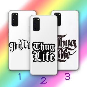 Thug Life 4 Phone Case Cover For Samsung Galaxy S20 S21 S22 S23 S24 FE S25 Plus Ultra Iconic Slang Text Tattoo Tattoos Gangsta Gangster