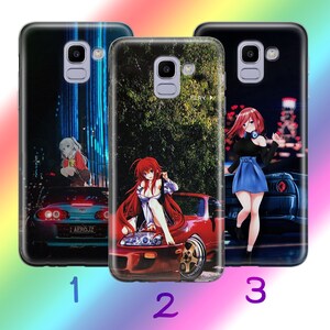 Anime JDM 6 Phone Case Cover For Samsung Galaxy A3 A5 A6 A7 A8 J3 J5 J6 J7 Models Inspired By Japanese Fast Sports Cars Cartoon Girl Boy