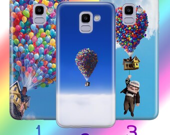 Up 3 Phone Case Cover For Samsung Galaxy A3 A5 A6 A7 A8 J3 J5 J6 J7 Models Disney Cartoon Balloons House Home Carl Russell