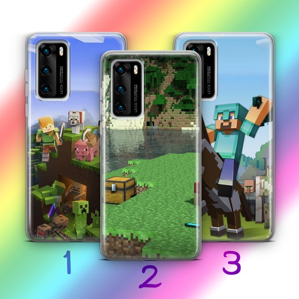 Minecraft 3 Phone Case Cover For Huawei P9 P10 P20 P30 P40 Lite PRO Plus LG G5 G6 Models Inspired Block Build Craft Video Game Multiplayer