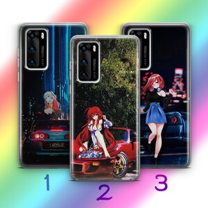 Anime JDM 6 housse de téléphone pour Huawei P9 P10 P20 P30 P40 Lite PRO Plus LG G5 G6 modèles inspirés des voitures de sport rapides japonaises dessin animé fille garçon