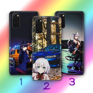 Anime JDM 8 Phone Case Cover For MANY VARIOUS Samsung Galaxy Models Inspired By Japanese Fast Sports Cars Cartoon Girl Boy