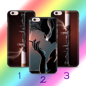 Cigarette 3 Phone Case Cover For Apple iPhone 5 SE 2020 2022 6 7 8 X Xs XR MaX PLuS Models Cigarettes Rolling Cigar Smoke Smokers Ashtray