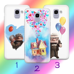 Up 1 Phone Case Cover For Samsung Galaxy A3 A5 A6 A7 A8 J3 J5 J6 J7 Models Disney Cartoon Balloons House Home Carl Russell