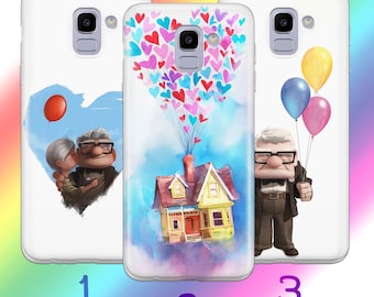 Up 1 Phone Case Cover For Samsung Galaxy A3 A5 A6 A7 A8 J3 J5 J6 J7 Models Disney Cartoon Balloons House Home Carl Russell