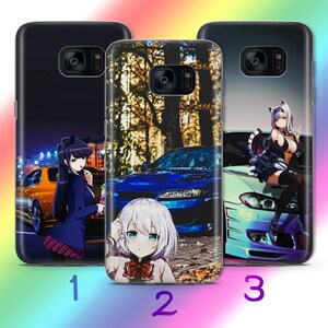Anime JDM 8 Phone Case Cover For Samsung Galaxy S5 S6 S7 S8 S9 Edge Plus LTE NEO Models Inspired Japanese Fast Sports Cars Cartoon Girl Boy