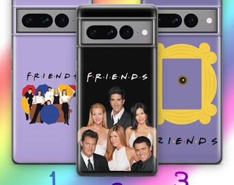 Friends 3 Phone Case For Google Pixel 6 6A 7 7A 8 8A 9 9A Pro XL Models Sitcom Iconic TV Show Rachel Joey Chandler Monica Ross Phoebe