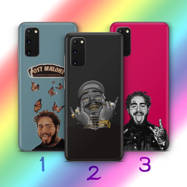 Post Malone 3 Phone Case Cover For Samsung Galaxy S10 S20 S21 S22 S23 FE S24 Plus Ultra Rap Music Singer Pop Hip Hop Youth Performer MTV