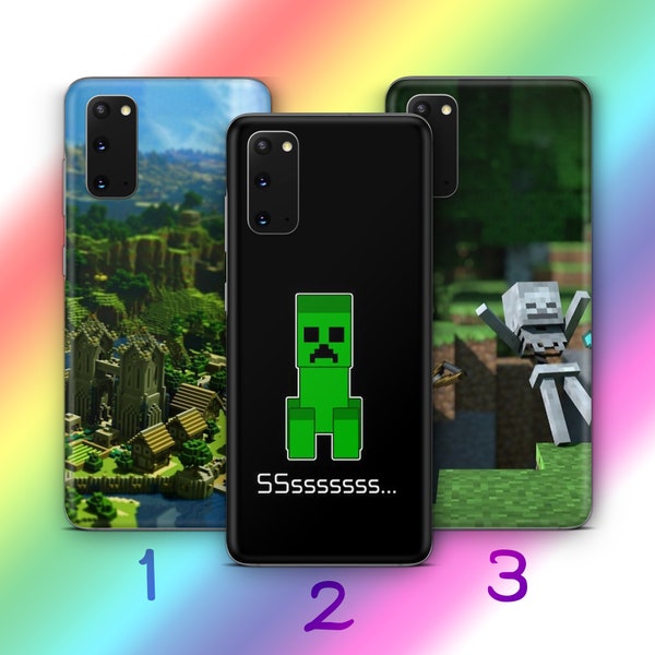 Minecraft 4 Phone Case Cover For Samsung Galaxy S10 S20 S21 S22 S23 FE S24 Plus Ultra Inspired Block Build Craft Video Game Multiplayer