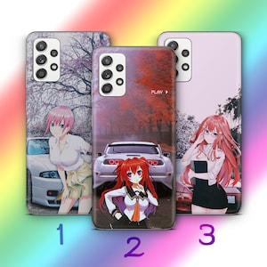 Anime JDM 7 Phone Case Cover For Samsung A13 A14 A15 A16 A25 A26 A33 A34 A35 A36 A53 A54 A55 A56 A72 A73 + More Models Japanese Sports Cars