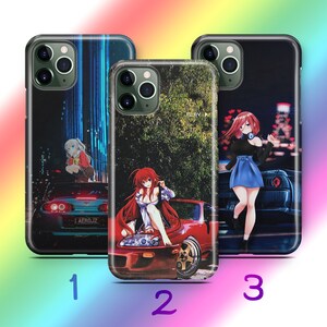 Anime JDM 6 Phone Case Cover For Apple iPhone 11 12 13 14 15 16 PRO PLuS MiNI MAX Models Inspired Japanese Fast Sports Cars Cartoon Girl Boy