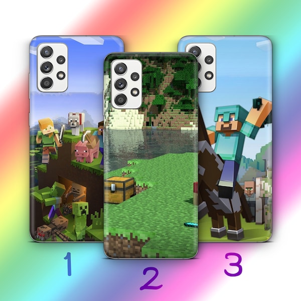 Minecraft 3 Phone Case Cover For Samsung A12 A13 A14 A15 A32 A33 A34 A52 A53 A54 A72 A73 A25 A50 A70 A31 A51 A71 Models Block Video Game