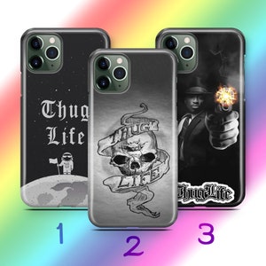 Thug Life 8 Phone Case Cover For Apple iPhone 11 12 13 14 15 16 PRO PLuS MiNI MAX Models Icon Slang Text Tattoo Tattoos Gangsta Gangster Way