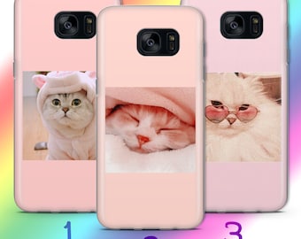 Aesthetic Cat 3 Phone Case Cover For Samsung Galaxy S5 S6 S7 S8 S9 Edge Plus LTE NEO Models Cute Kitten Picture Kitty Photo Cuddly PussyCats