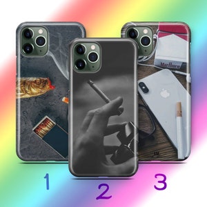 Cigarette 5 housse de téléphone pour Apple iPhone 11 12 13 14 15 16 PRO PLuS MiNI MAX modèle cigarettes à rouler fumée de cigare fumeurs cendrier cendre