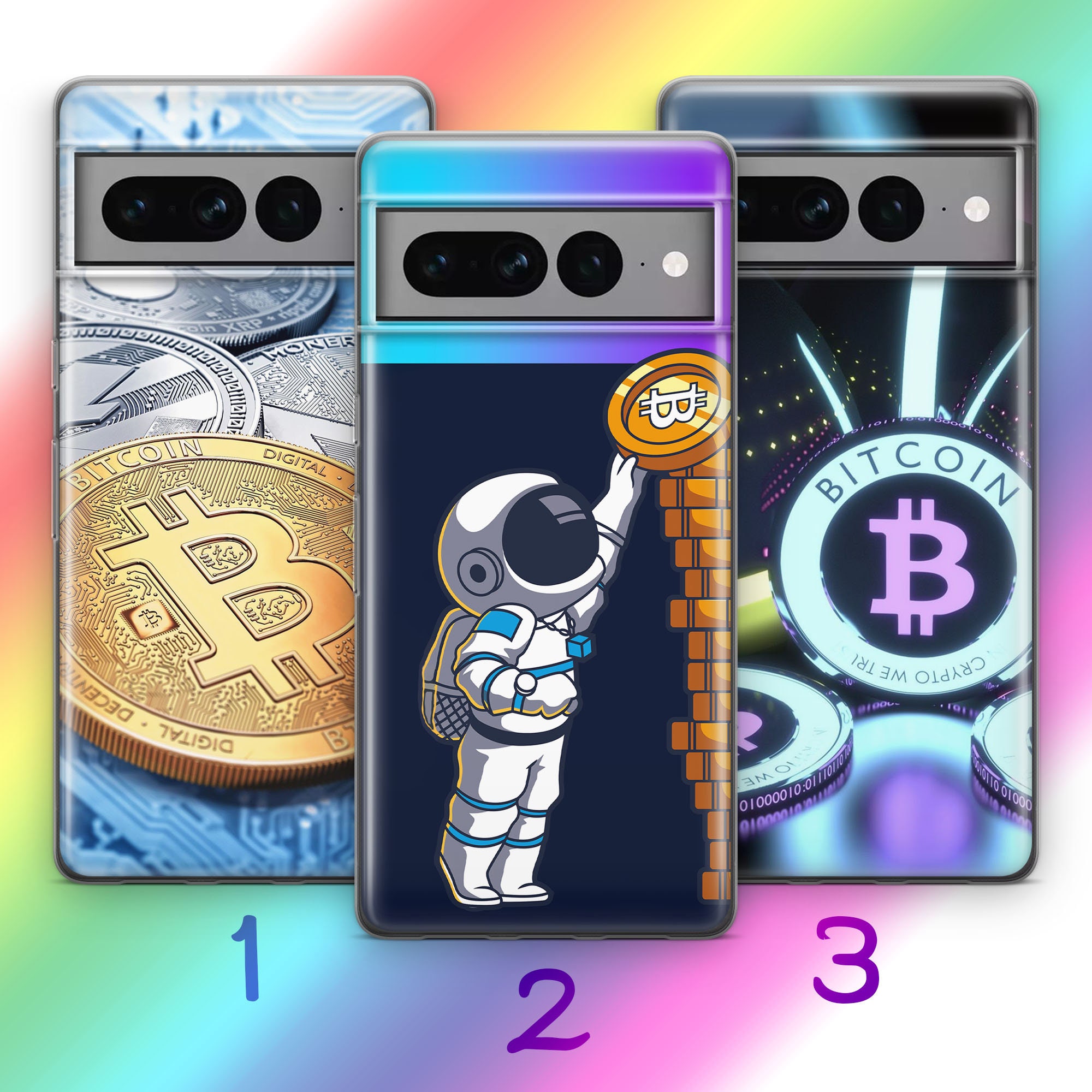Crypto 7 スマホケース Google Pixel 6 6A 7 7A 8 8A 9 9A 10 Pro XLモデル用 暗号通貨市場テーマ  仮想通貨取引 Eherum Bitcoin - Etsy 日本