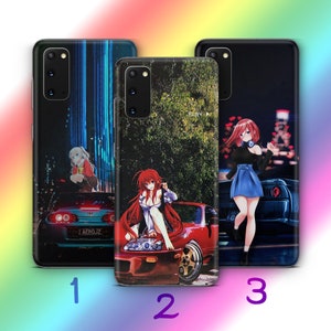 Funda de teléfono con diseño de Anime JDM 6 para Samsung Galaxy S20, S21, S22, S23, S24 FE, S25 Plus Ultra, inspirada en coches deportivos rápidos japoneses, dibujos animados para niña y niño.