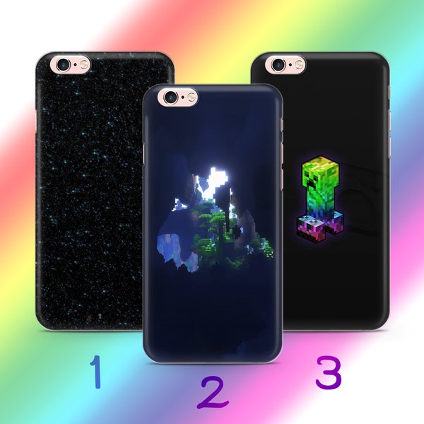 Minecraft 5 Phone Case Cover For Apple iPhone 5 SE 2020 2022 6 7 8 X Xs XR MaX PLuS Models Inspired Block Build Craft Video Game Multiplayer