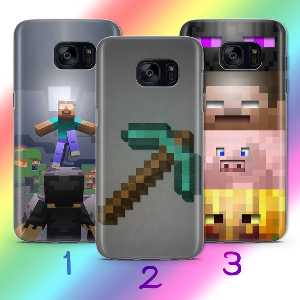 Minecraft 8 Phone Case Cover For Samsung Galaxy S5 S6 S7 S8 S9 Edge Plus LTE NEO Models Inspired By Block Build Craft Video Game Multiplayer