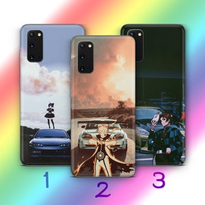 Anime JDM 9 housse de téléphone pour Samsung Galaxy S20 S21 S22 S23 S24 FE S25 Plus Ultra inspiré japonais voitures de sport rapides dessin animé fille garçon