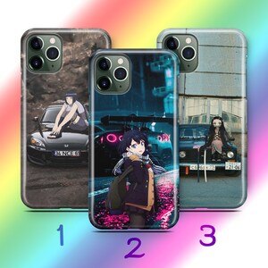 Funda de teléfono Anime JDM 3 para Apple iPhone 11, 12, 13, 14, 15, 16 Pro Plus, MiNI MAX, inspirada en modelos de coches deportivos rápidos japoneses, dibujos animados para niñas y niños.
