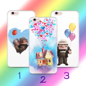 Up 1 Phone Case Cover For Apple iPhone 5 SE 2020 2022 6 7 8 X Xs XR MaX PLuS Models Disney Cartoon Balloons House Home Carl Russell