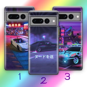 JDM 2 Phone Case For Google Pixel 6 6A 7 7A 8 8A 9 9A Pro XL Models Fast Drift Race Muscle Sports Cars Street Race Supercars